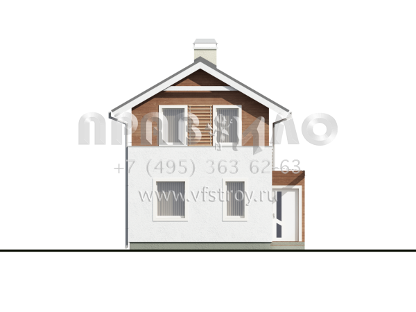 Проект загородного коттеджа для узкого участка S3-112-9 (Z25)