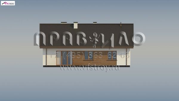 Проект элегантного одноэтажного дома для семьи с двумя детьми S3-104-1 (Z369 D)