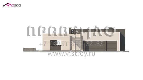 Проект большого одноэтажного дома с гаражом на три автомобиля S3-236-3 (Zx99)