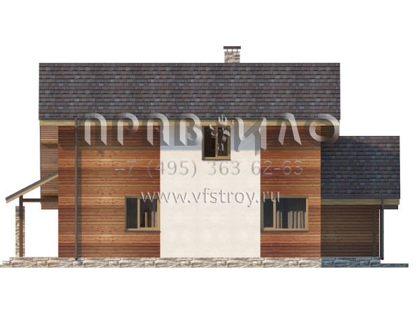 Проект загородного дома с гаражом на два автомобиля S7-190 (3-37c)