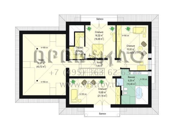 Проект особняка с колоннами S8-269-1 (Ромео)