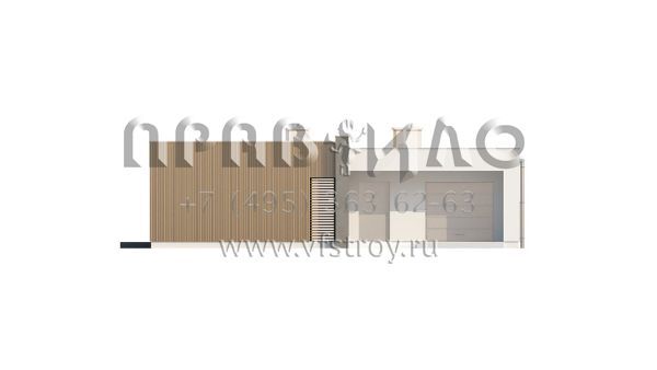 Проект загородного дома в стиле хай-тек с камином S3-159-5 (ZX49)