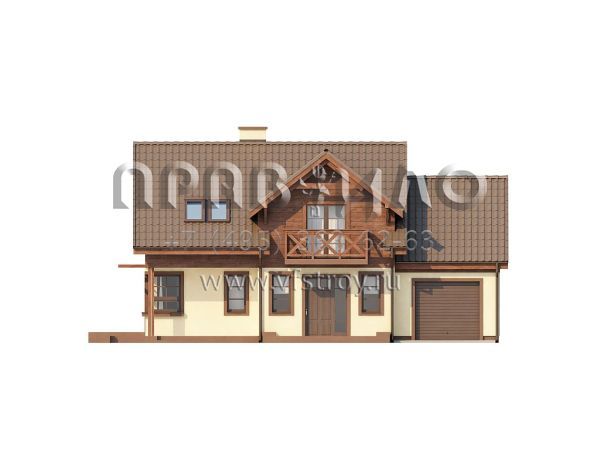 Проект загородного дома с поворотной лестницей S3-133-2 (Z33)