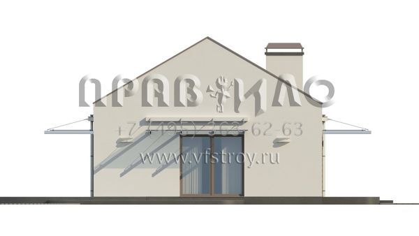 Проект частного экономичного дома с двускатной крышей S3-78 (Z252)