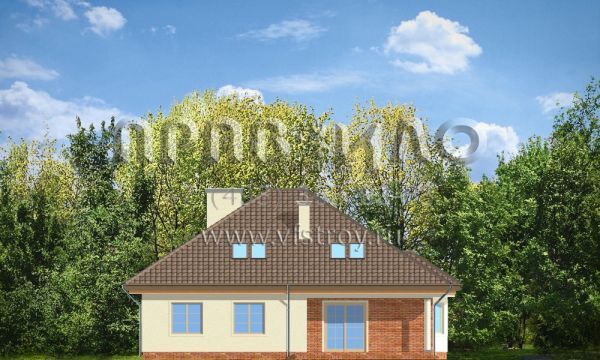 Проект дома с полукруглым эркером S8-246-1 (Наталья)