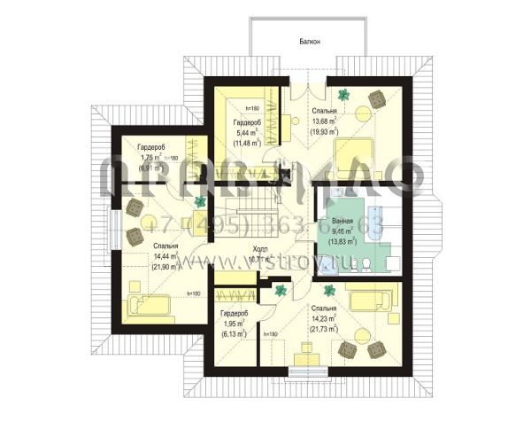 Проект яркого загородного дома S8-234-1 (Примус)