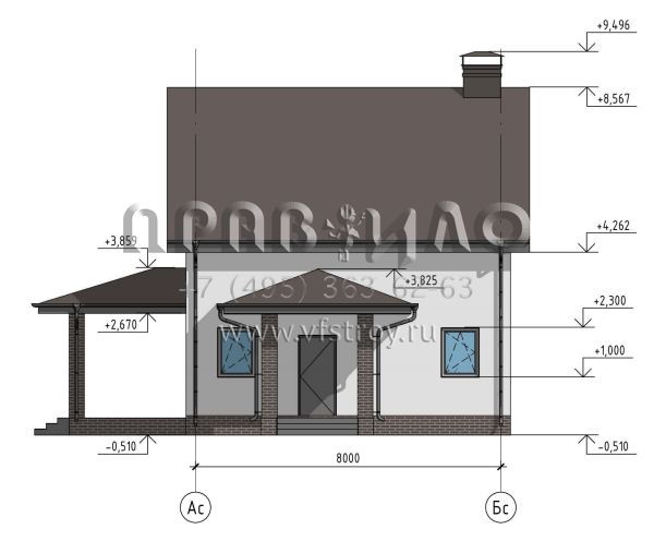 Проект двухэтажного дома из железобетонных панелей SP2-114 (2-114-СК)