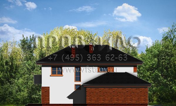 Проект коттеджа с лоджией на втором этаже S8-255-1 (Кассиопея 4)