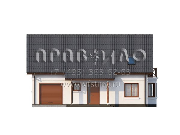 Проект частного двухэтажного дома с гаражом  S3-178 (Z178)