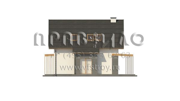 Проект пятикомнатного мансардного дома с двускатной крышей и с эркером s3-122-4 (Z44 A)