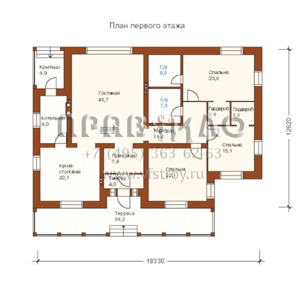 Современный загородный коттедж S6-198(I-198-1K)