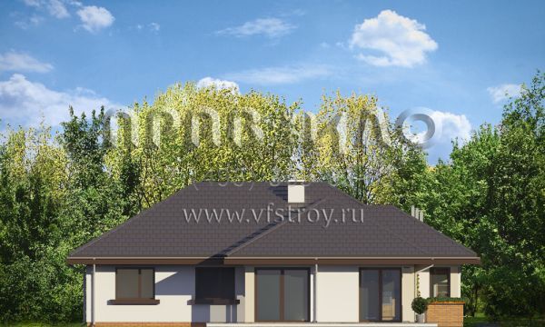 Проект комфортабельного одноэтажного коттеджа S8-158 (Дом по размеру)