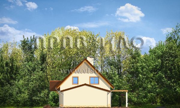 Проект дома с пристроенным гаражом S8-198-2 (Лесной Заулок 2)