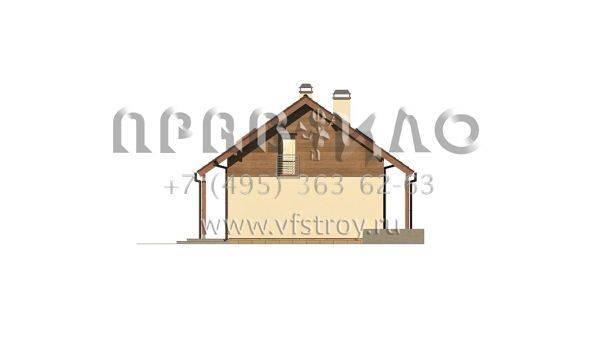 Проект небольшого одноэтажного дома с мансардой и летней террасой S3-112-12 (Z210 v1)