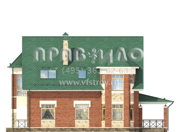 Проект двухэтажного дома с трехгранным эркером S7-194(3-16)