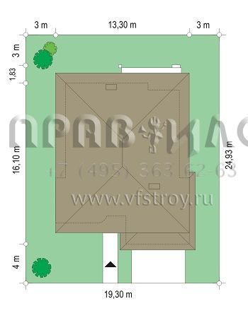 Проект дома с клинкерной отделкой S8-332-1 (Топаз)