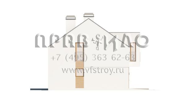 Проект частного дома с двускатной крышей для небольшого участка S3-169-2 (Z222)