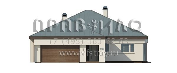 Проект дома с кирпичной облицовкой и гаражом на два автомобиля S3-166-7 (Z200 K)