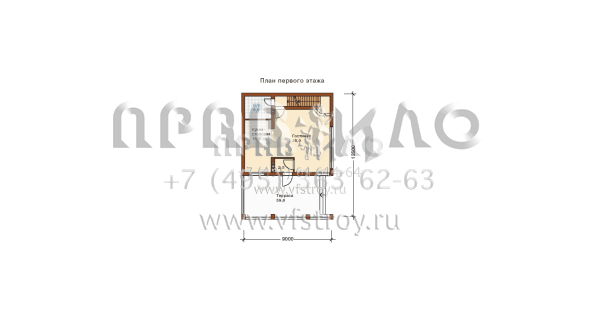 Проект двухэтажного дома из газоблоков H-212-1P