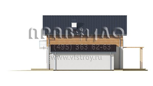 Проект пятикомнатного загородного дома с пристроенным гаражом S3-139-9 (Z38 D GP)