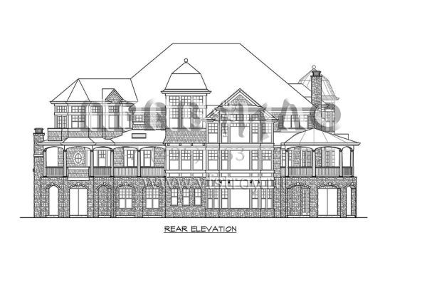 Проект резиденции с двумя гаражами на пять машин  S5-955 (341-00302)