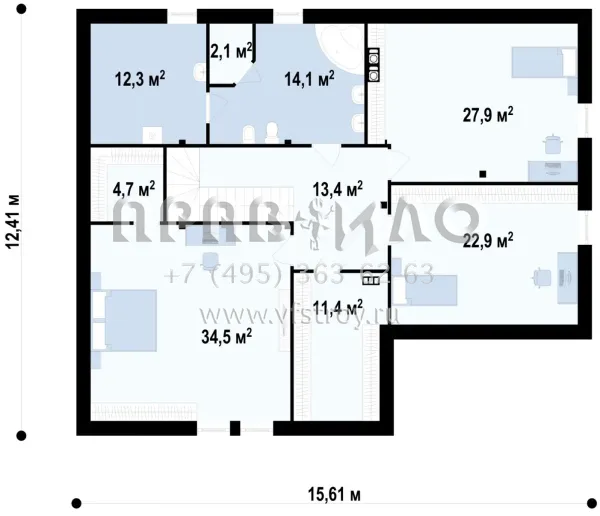 Проект классического коттеджа с гаражом на две машины  S3-282 (Z138)