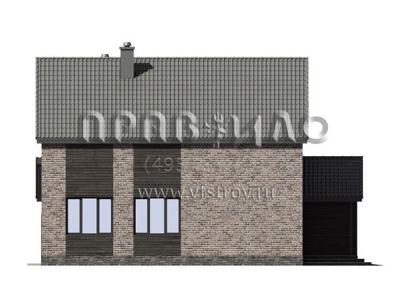 Проект двухэтажного загородного дома S7-189 (3-53)