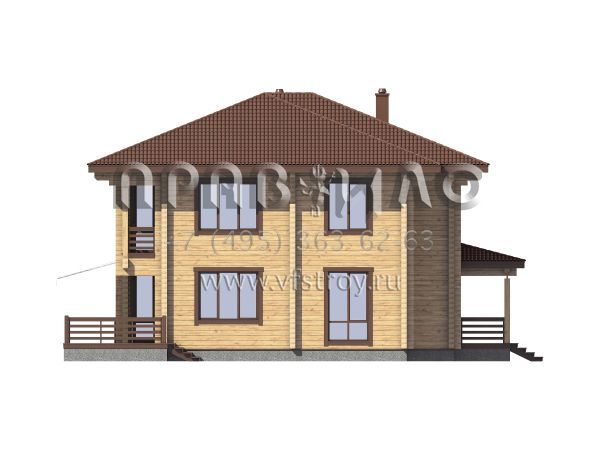 Просторный загородный дом из профилированного бруса S7-289 (1-51)