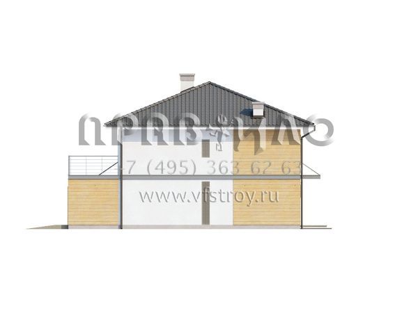 Проект коттеджа в современном стиле с гаражом на два автомобиля S3-211-2 (Zx7)