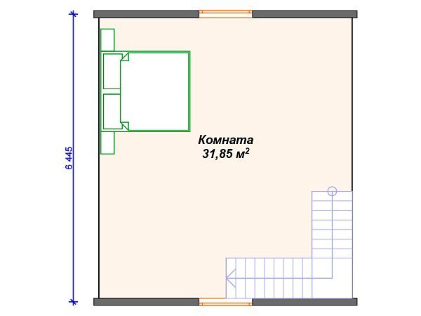 Проект деревянной бани SB4-70 (Б-023)