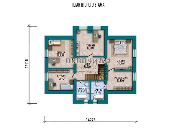 Проект дома с жилой мансардой и цокольным этажом S2-364 (248-364-1МП)