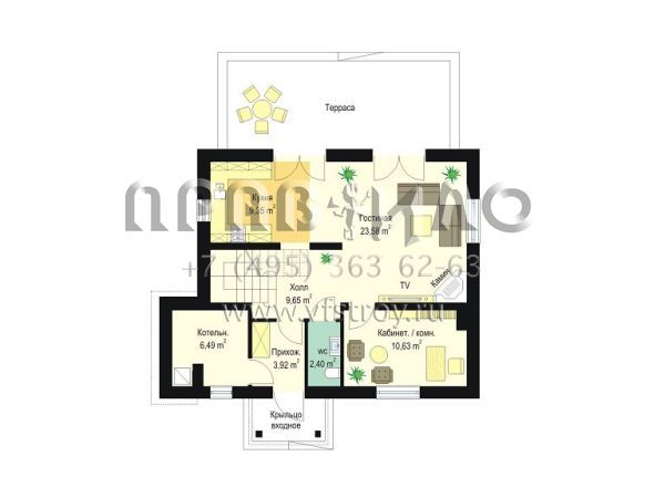 Проект загородного дома с необычной крышей S8-158-3 (Провансальский)