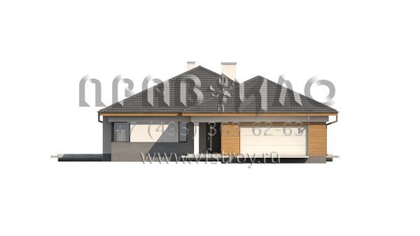 Проект одноэтажного дома с гаражом на два автомобиля S3-189-2 (Z281)
