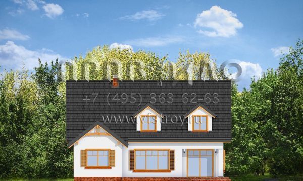 Проект загородного дома с гаражом S8-237-2 (Конфетка)
