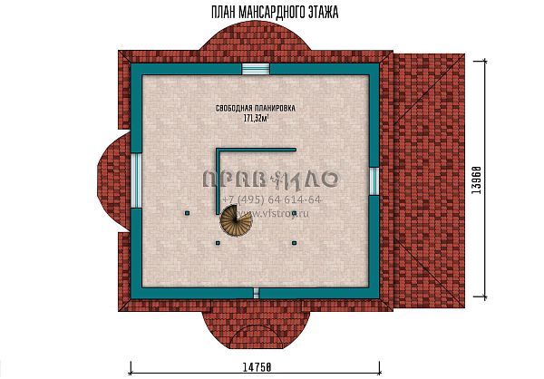 Проект большого загородного дома в классическом исполнении S2-598 (055-598-2МПГ)