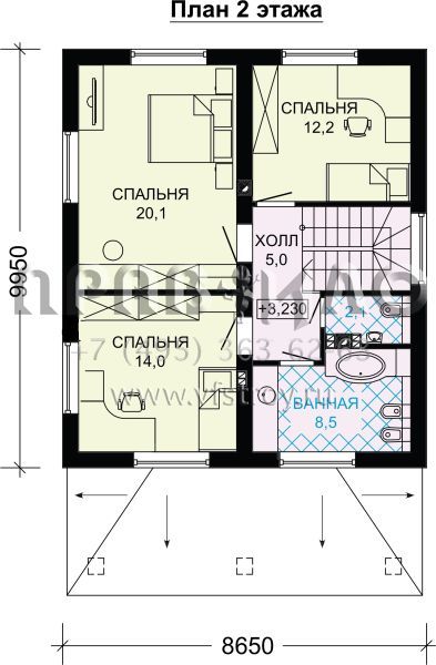 Проект экономичного двухэтажного загородного дома S7-132 (3-46)