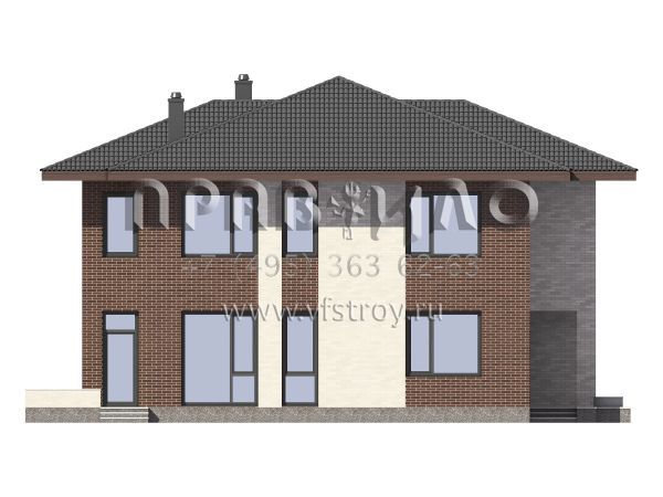 Проект двухэтажного загородного дома из газобетона S7-220 (3-45.1)