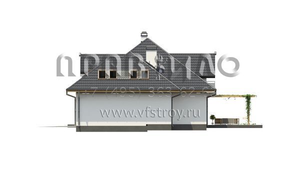 Проект дома с мансардой и гаражом на два автомобиля S3-239-1 (Z270)