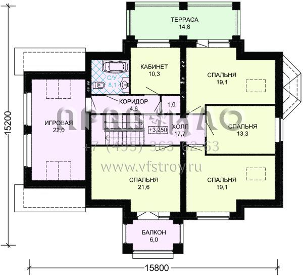 Дом из газобетона с гаражом и просторной игровой комнатой S7-275 (3-25)