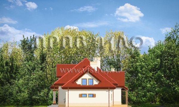 Проект дома с хорошо освещенной мансардой  S8-292 (Рубин)