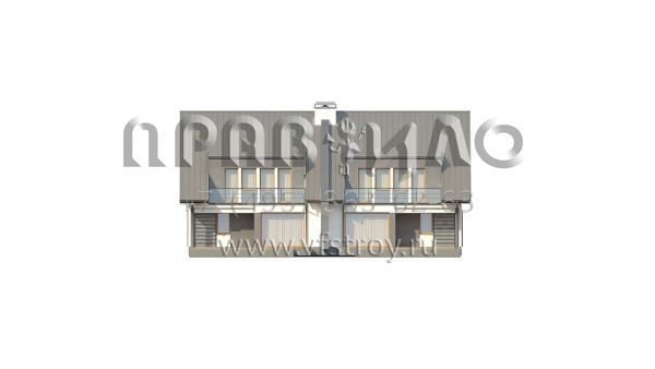 Проект удобного двухэтажного дуплекса  S3-159-3 (ZB15)