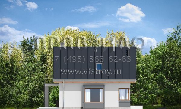 Проект коттеджа с двускатной крышей  S8-144 (Густав 2)