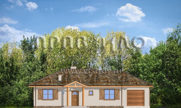 Проект коттеджа со ставнями S8-129 (Как Мечта с гаражом)