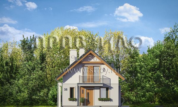 Проект простого и красивого дачного дома S8-93-1 (Оленька)