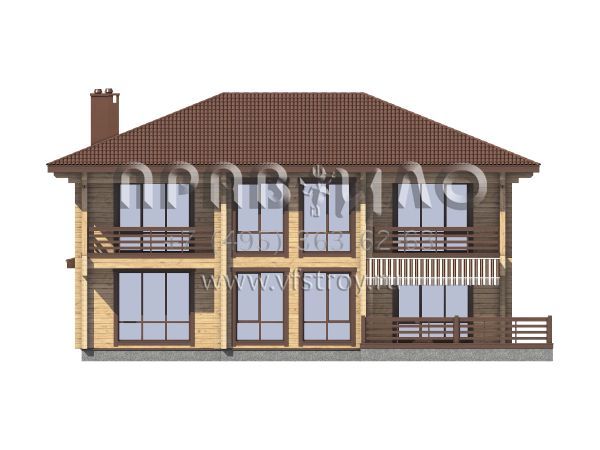 Просторный загородный дом из профилированного бруса S7-289 (1-51)