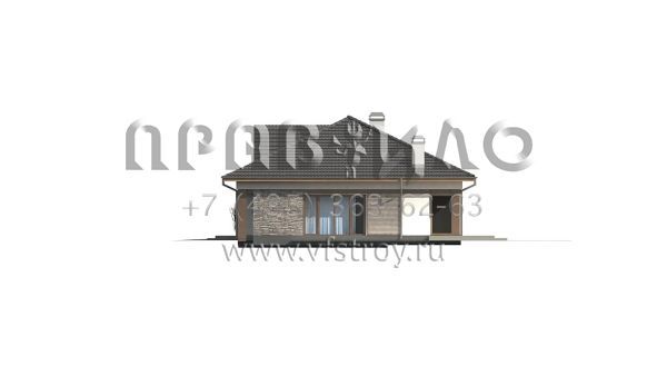 Проект коттеджа с встроенным в корпус гаражом S3-189-4 (Z153 GL)