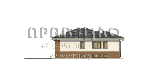 Проект красивого и комфортного одноэтажного дома с жилым цоколем и оригинальной планировкой S3-213-4 (Z337)