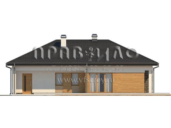 Проект одноэтажного частного дома S3-150-2 (Z204)