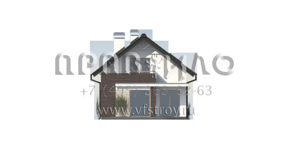 Проект двухэтажного узкого в плане энергоэффективного дома  S3-124-1 (Z296)