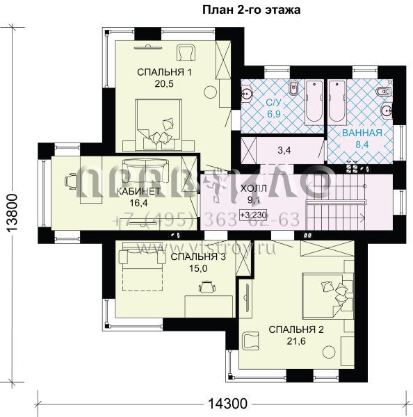 Проект современного особняка из кирпича S7-211(2-18)